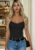 Spring Women Casual Solid Color Camisole Top Basic Slim Tank