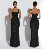 Women Sexy Strap Lace-Up Bodycon Dress Slim Fit Clubwear Outfit