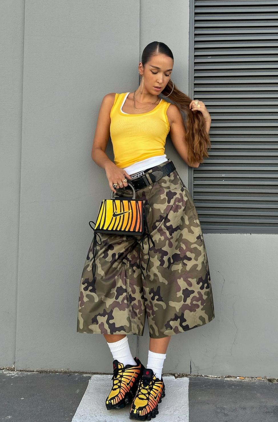 Camouflage Cargo Wide Leg Pants for Casual Streetwear