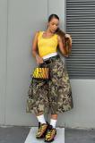 Women Camouflage Cargo Pants Casual Loose Wide Leg Streetwear