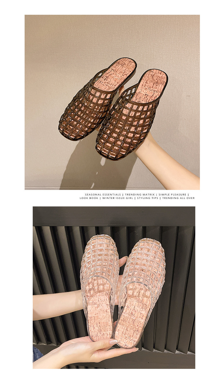 Women Spring & Autumn Closed-Toe Flat Hollow-Out Sandals