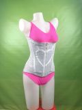 Women Heart Print Fitted Mesh Waist-Shaping Double-Layer Compression Waist-Supporting Belt  Shaper