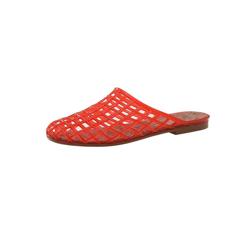 Women Spring & Autumn Closed-Toe Flat Hollow-Out Sandals