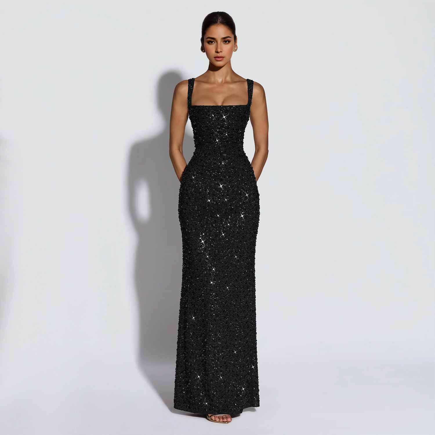 Strap Lace-Up Bodycon Dress for Club & Party Wear