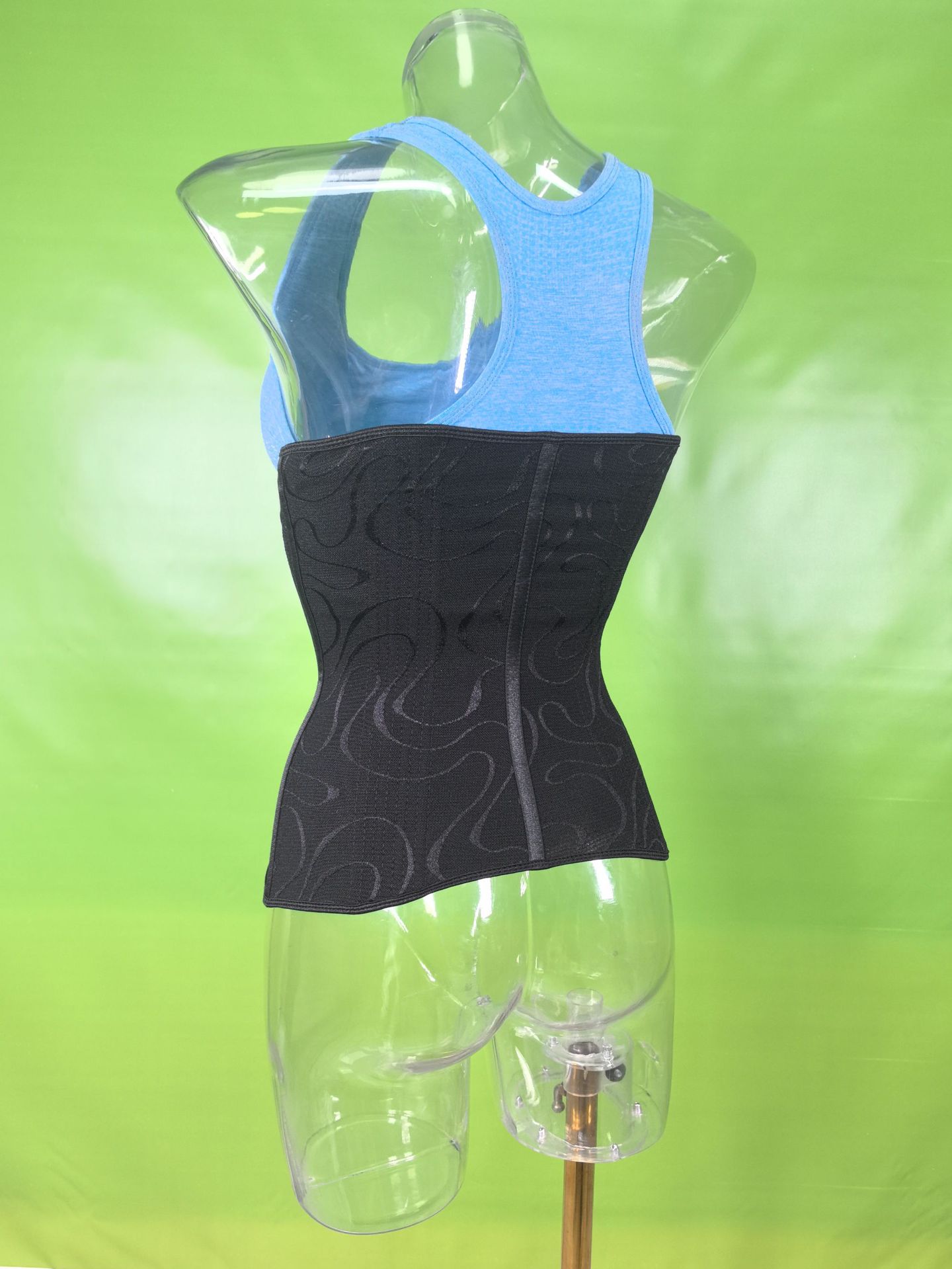 Women Heart Print Fitted Mesh Waist-Shaping Double-Layer Compression Waist-Supporting Belt Shaper
