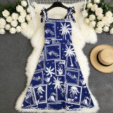 Women Holidays Printed Camisole Maxi Dress