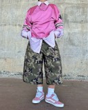 Women Camouflage Cargo Pants Casual Loose Wide Leg Streetwear