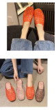 Women Spring & Autumn Closed-Toe Flat Hollow-Out Sandals