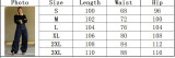 Women Patchwork Denim Pants Double Waist Rivet Streetwear Jeans
