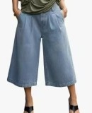 Women Denim Cargo Pants Loose Wide Leg Casual Streetwear