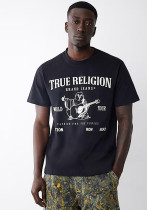 Men's Short-Sleeved American Letter Print Hip Hop Casual T-Shirt