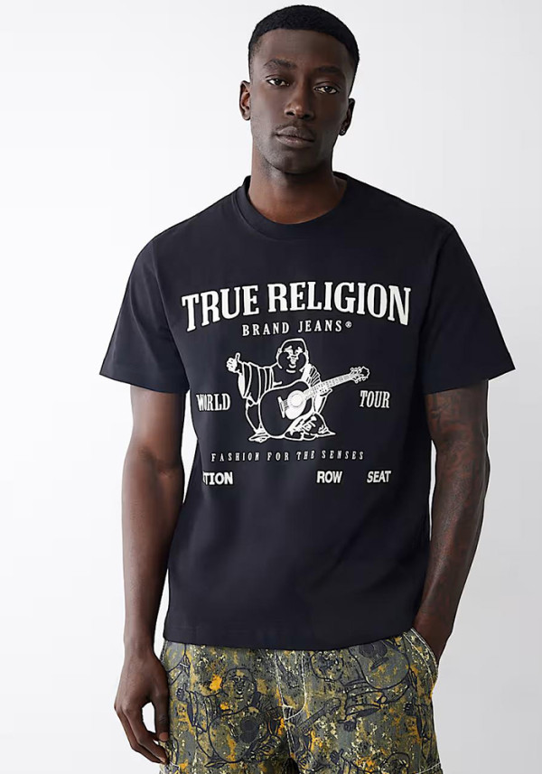 Men's Short-Sleeved American Letter Print Hip Hop Casual T-Shirt