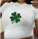 Women Letter Print T-Shirt Cropped Top