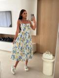 Women Summer Printed Strap Dress