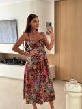 Women Summer Printed Strap Dress