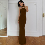 Women Summer Chic Sleeveless Slit Dress