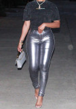 Women Spring Metallic Sexy Pants