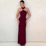 Women Summer Chic Sleeveless Slit Dress