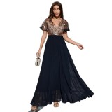 Women V-Neck Formal Party Evening Gown