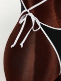 Women Strap Lace-Up Low Back Jumpsuit