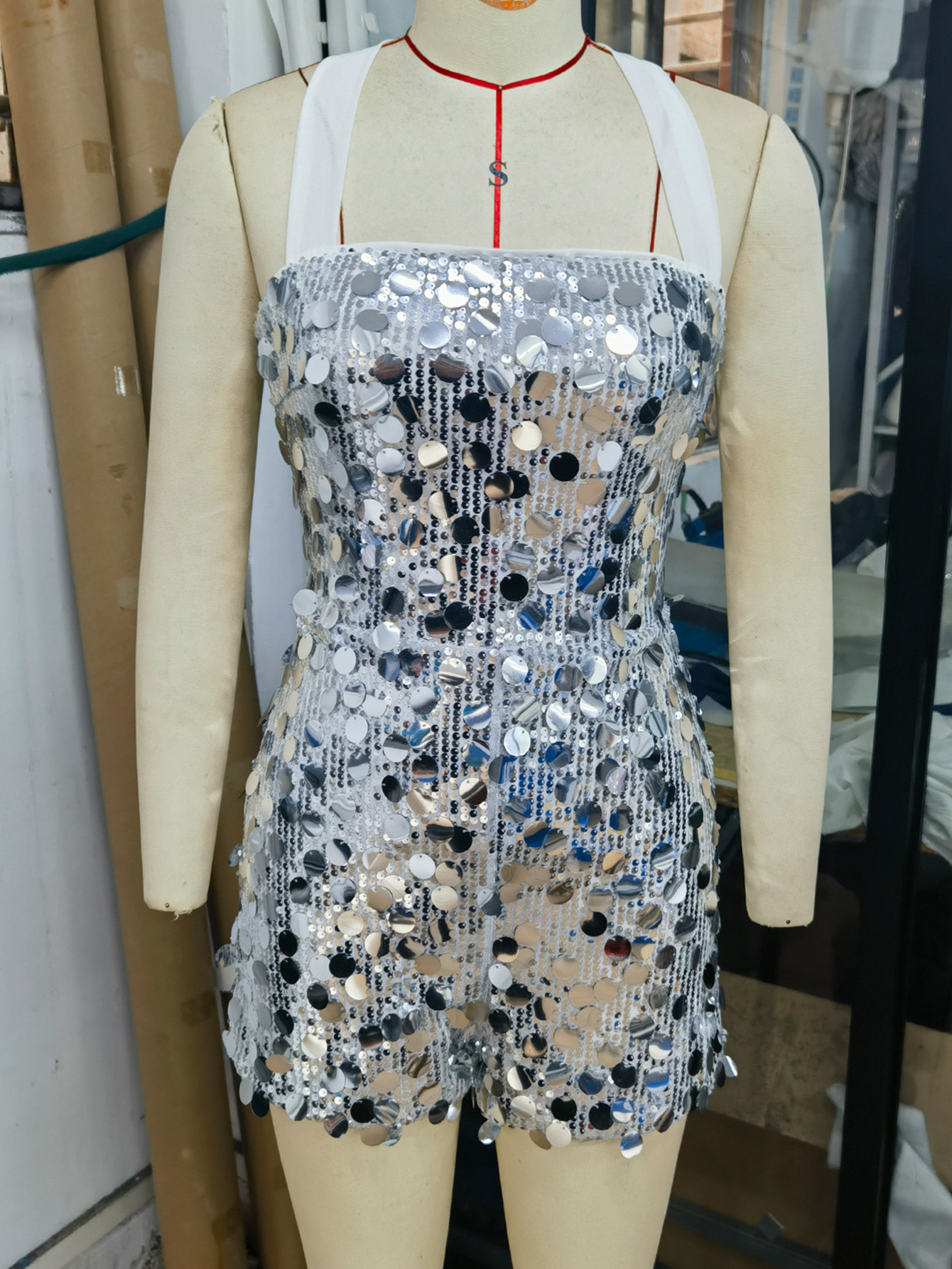 Low Back Sequin Jumpsuit for Evening & Party Wear