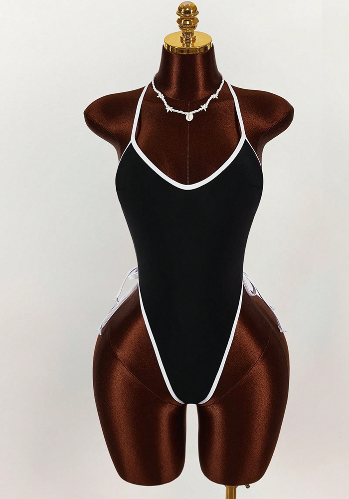 Strap Lace-Up Low Back Jumpsuit for Party Wear