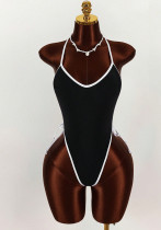 Women Strap Lace-Up Low Back Jumpsuit Women Strap Lace-Up Low Back Jumpsuit