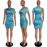 Women Chic Career One Shoulder Slim Waist Mini Dress