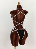 Women Strap Lace-Up Low Back Jumpsuit