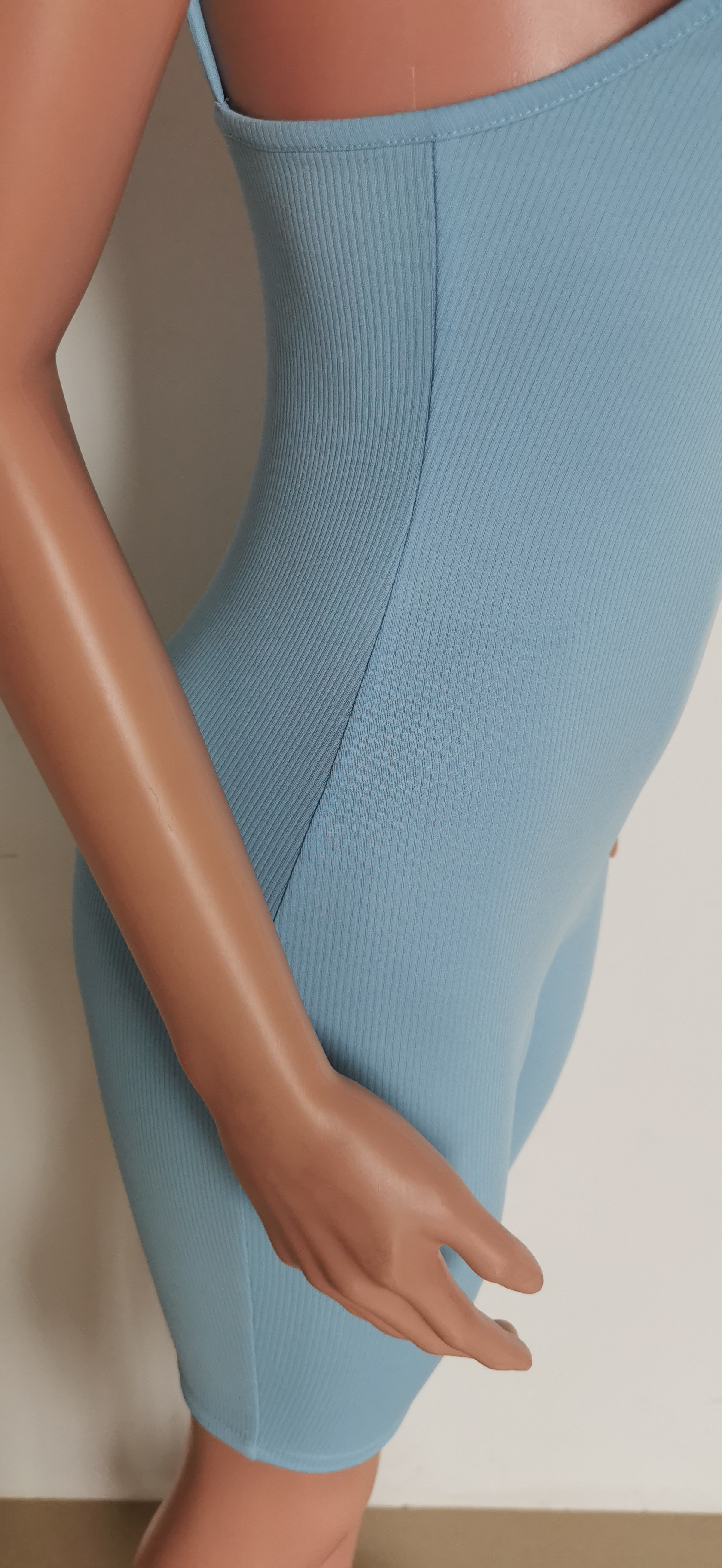 Ribbed High Waist Sleeveless Jumpsuit for Summer Activewear