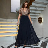 Women V-Neck Formal Party Evening Gown