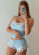 Women Spring/Summer Lace Camisole Top and Shorts Casual Two-Piece Set