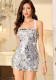 Women Sexy Low Back Sequin Jumpsuit