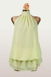Women Holiday Slim Waist Halter Neck Low Back Dress