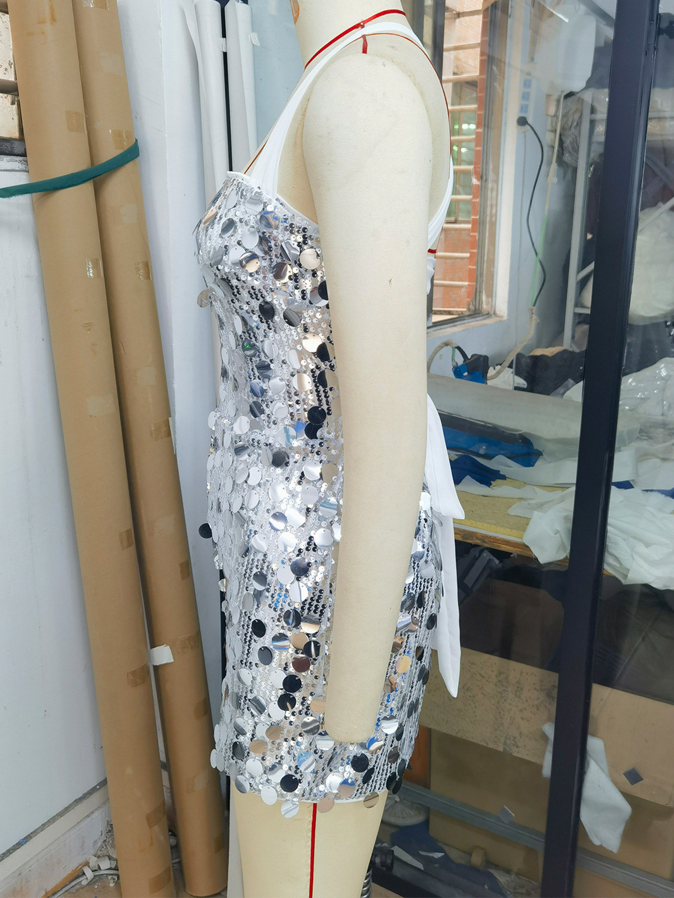 Low Back Sequin Jumpsuit for Evening & Party Wear