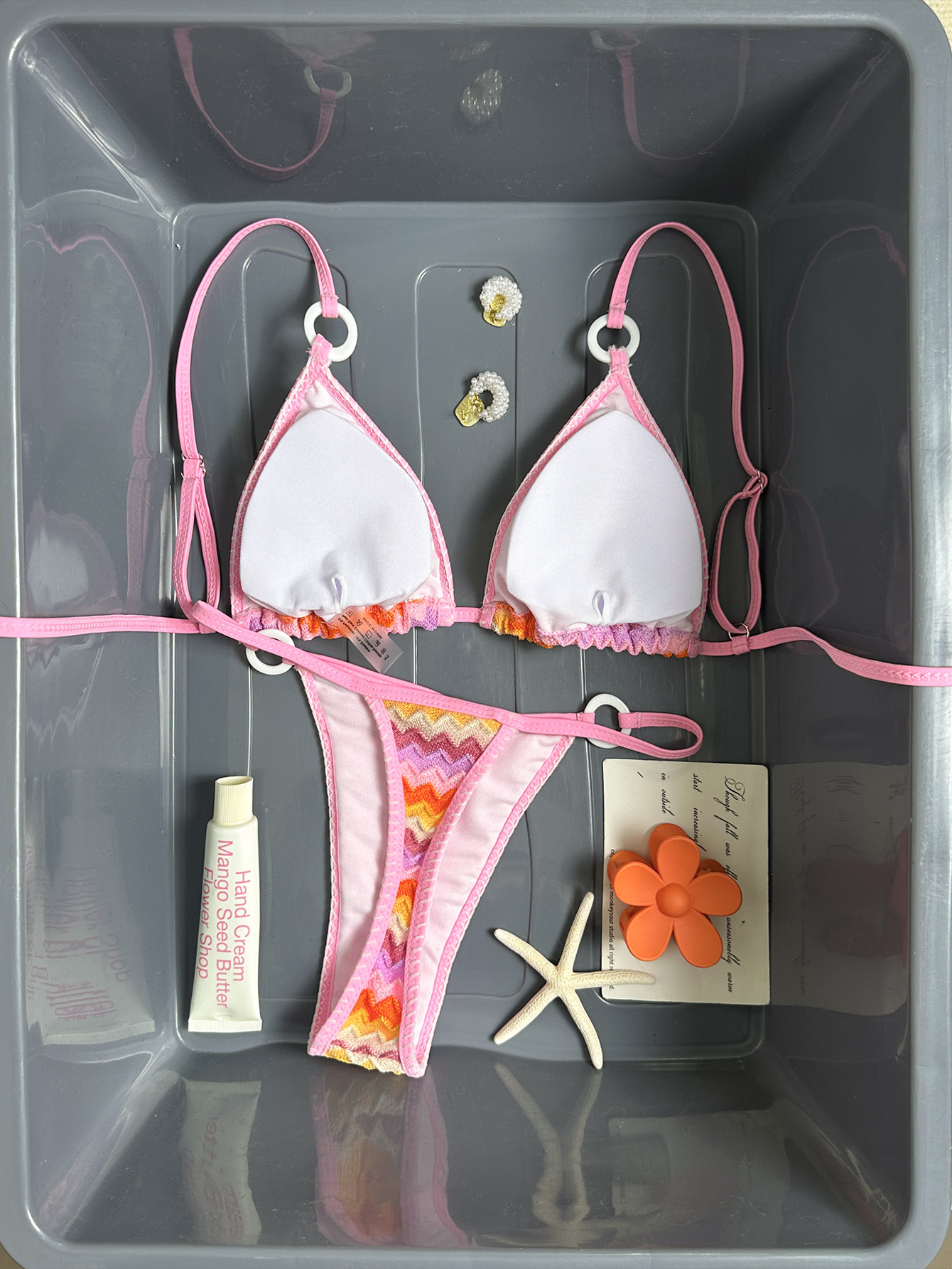 Striped Gradient Two-Piece Bikini for Summer Holidays