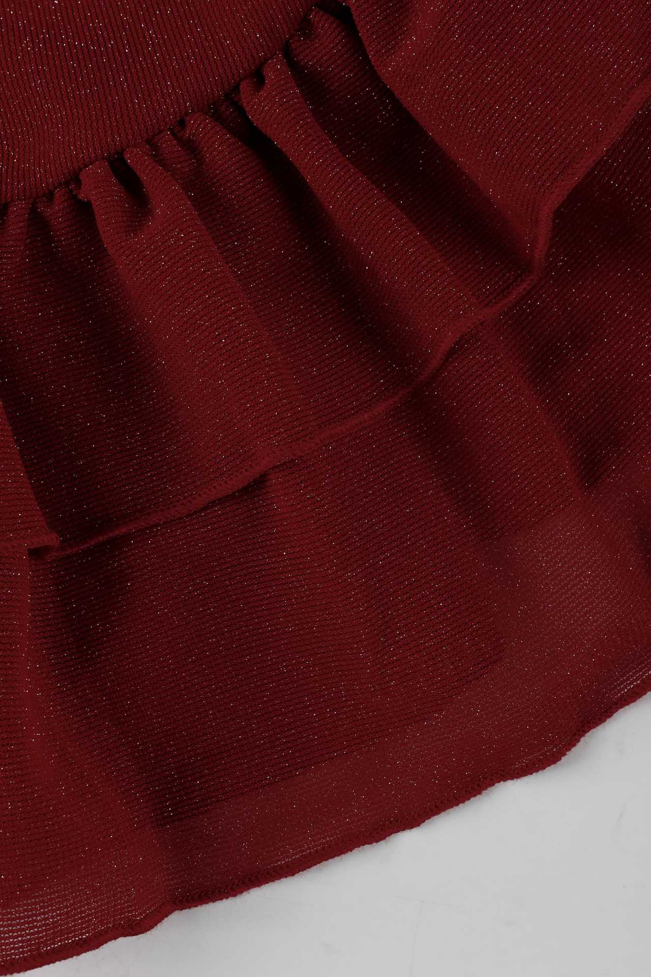 Strapless Ruffle Top & Skirt Set for Evening Parties