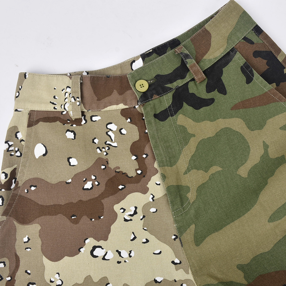 Denim Camouflage Pants for Autumn Casual Streetwear