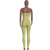 Women Spring Summer Tight Fit Solid Solid Color Jumpsuit Bodycon Clubwear Outfit