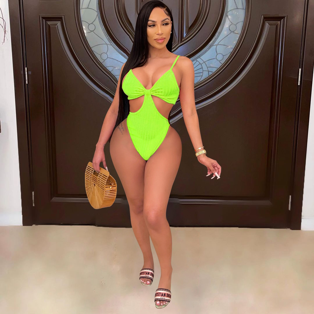 Hollow Out Quick Dry One-Piece Swimsuit for Beachwear