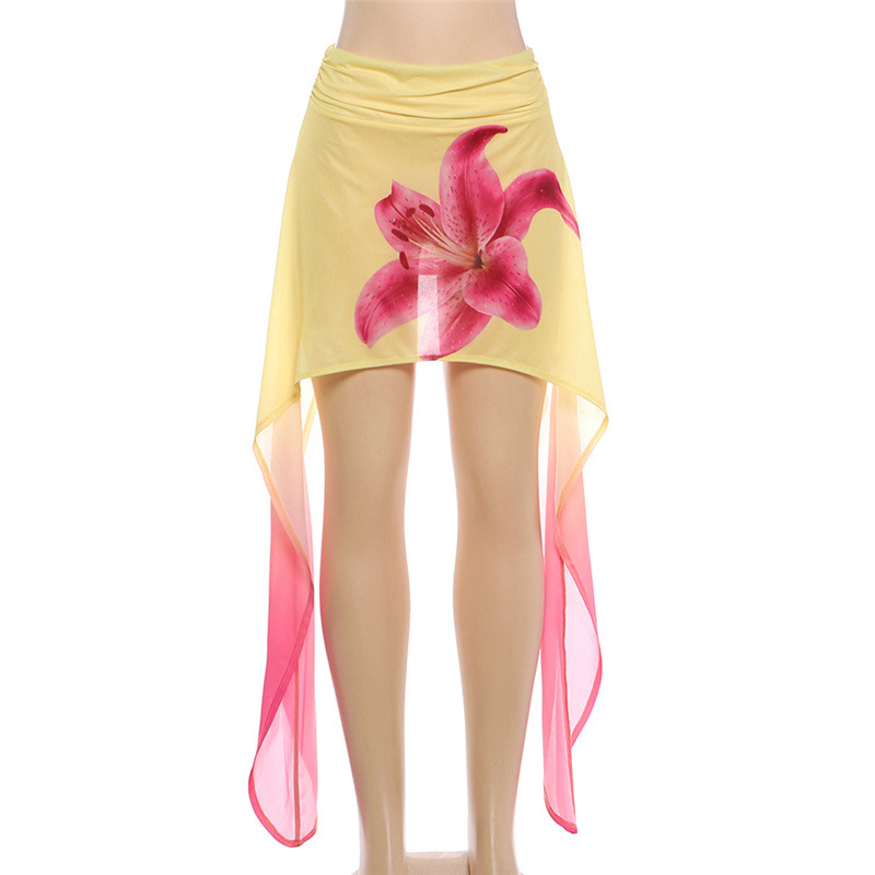 Floral Ribbon Casual Skirt for Spring Outings