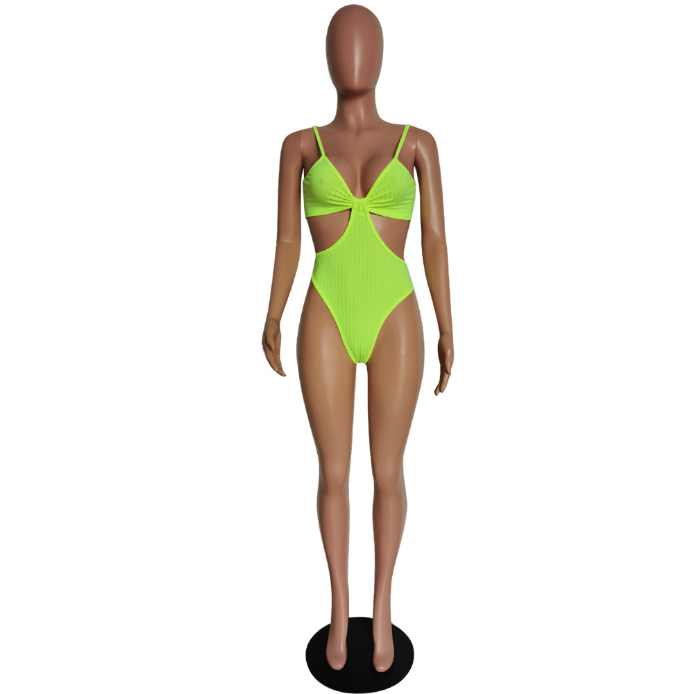 Hollow Out Quick Dry One-Piece Swimsuit for Beachwear