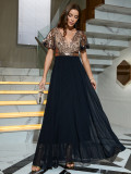 Women V-Neck Formal Party Evening Gown