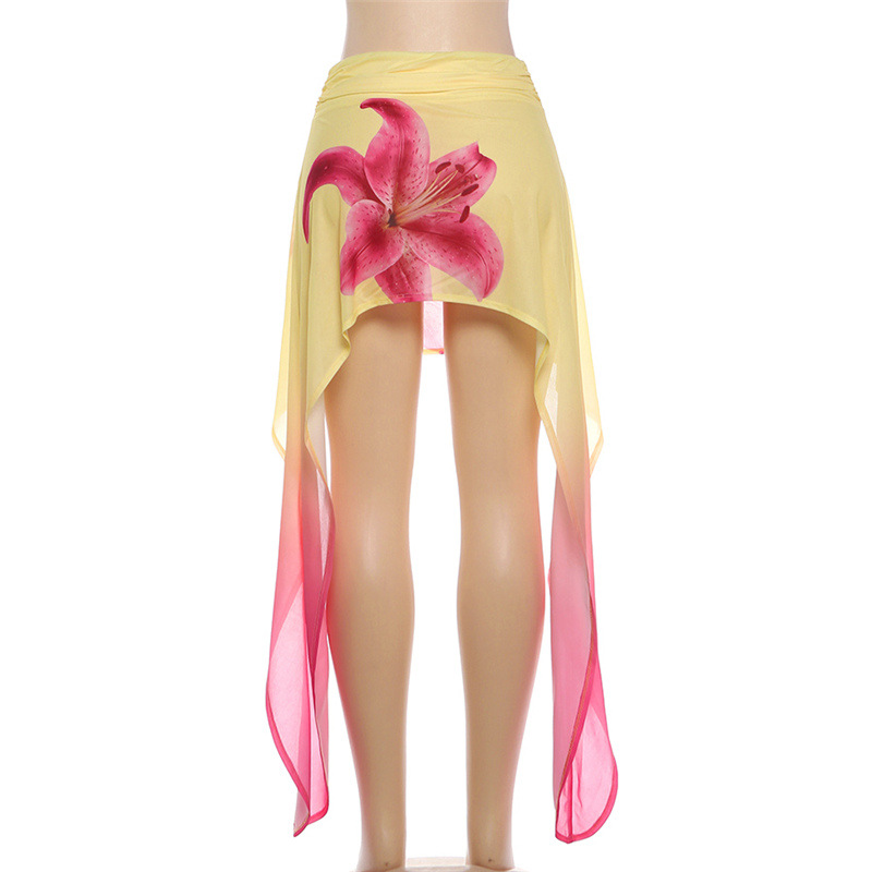 Floral Ribbon Casual Skirt for Spring Outings