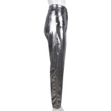 Women Spring Metallic Sexy Pants