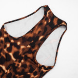 Women Printed Capri Jumpsuit