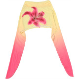 Women Spring Floral Ribbon Casual Skirt