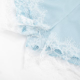Women Spring/Summer Lace Camisole Top and Shorts Casual Two-Piece Set