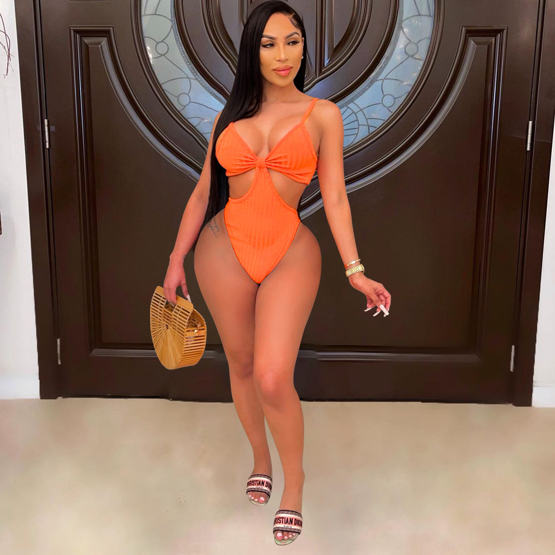Hollow Out Quick Dry One-Piece Swimsuit for Beachwear