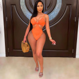 Women Hollow Out One Piece Swimsuit Quick Dry Bikini Swimwear Beachwear